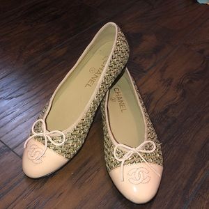 Chanel Pink Cap Toe Ballet Flats - Size 38C (EU)